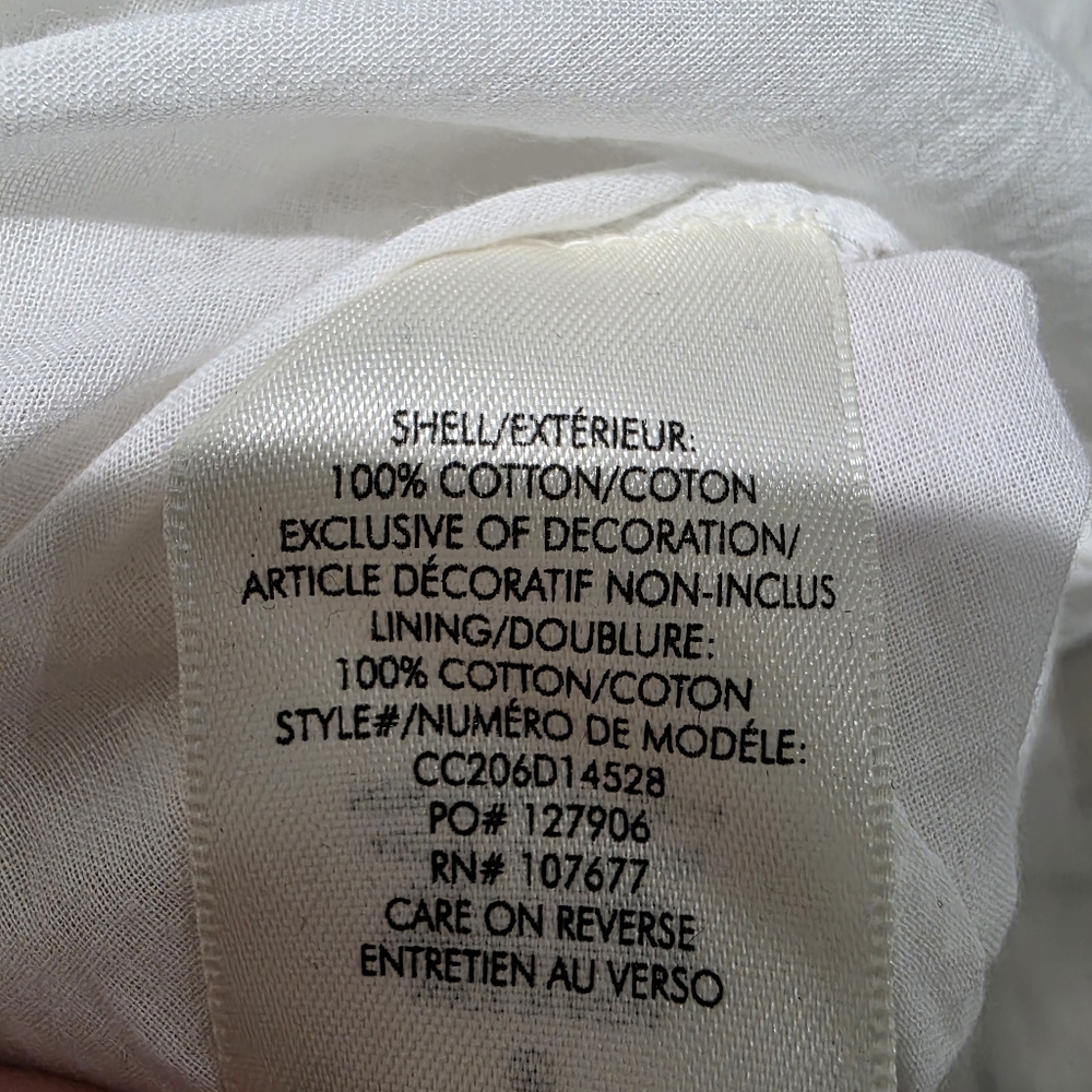 NWOT Alice & Olivia White Puff Sleeve Cotton Embroidered Midi Dress Sz 6 - Picture 6 of 8